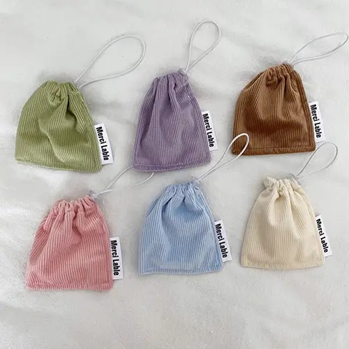 New Style Drawstring Cute Makeup Bags Small Beauty Pouch Pink Toiletry Bag